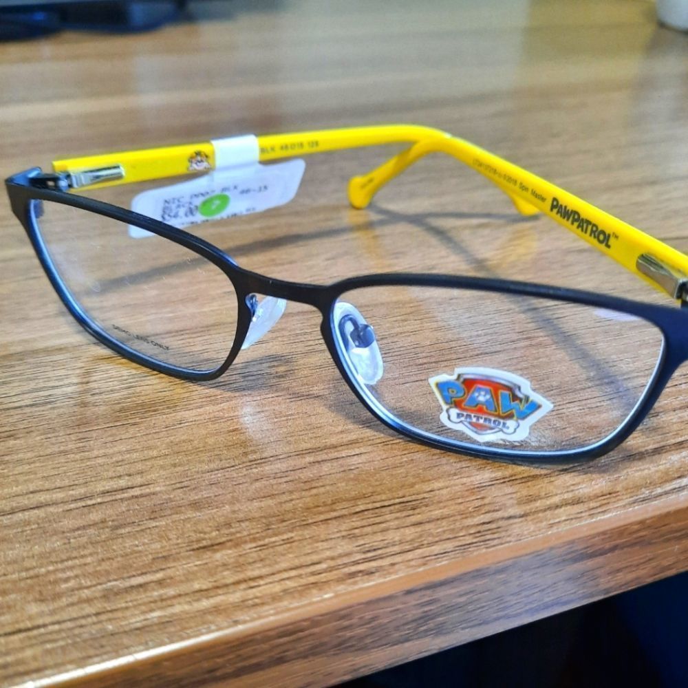 PAW PATROL Kid's Eyeglass Frame, Rx'able, glasses, NEW yellow/black 46-15-125 - Picture 4 of 5